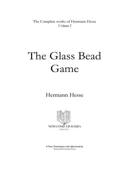 The Glass Bead Game